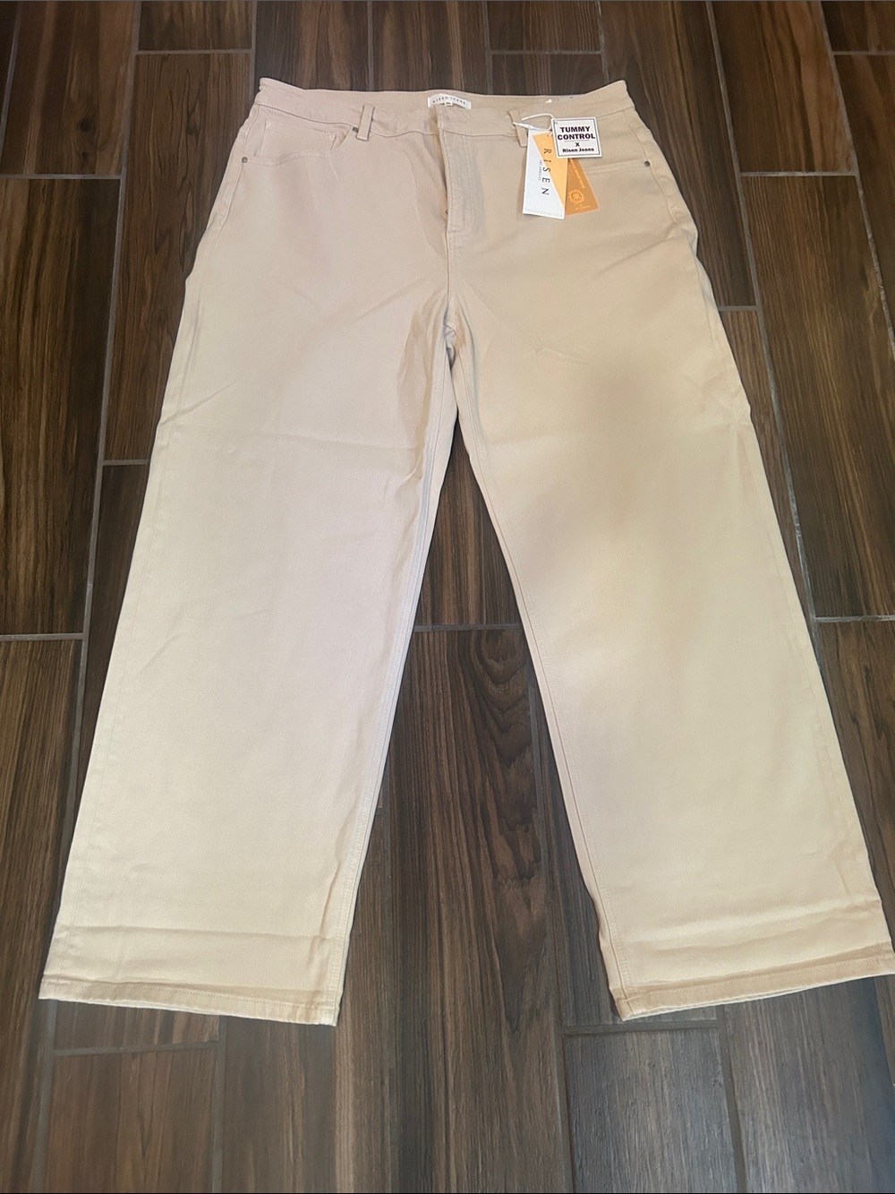 Women’s Wide-Leg Jeans in Taupe by Risen